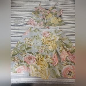 Express Floral Two-Piece Set in Pink and Yellow